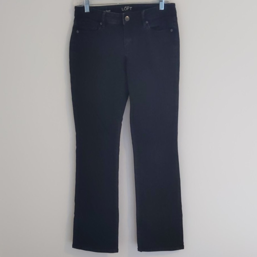 Ann Taylor LOFT Black Curvy Sexy Boot Cut Jeans
